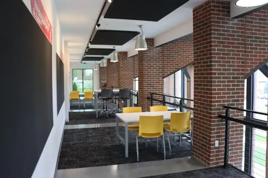 study area on the second floor of the center for science and technology